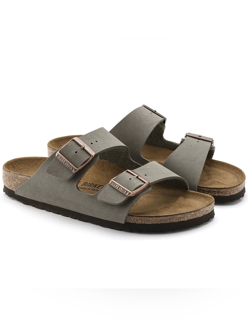Birkenstock Arizona Birkibuc Sandals – Stone – Size 43 Regular – NIB - Picture 4 of 6